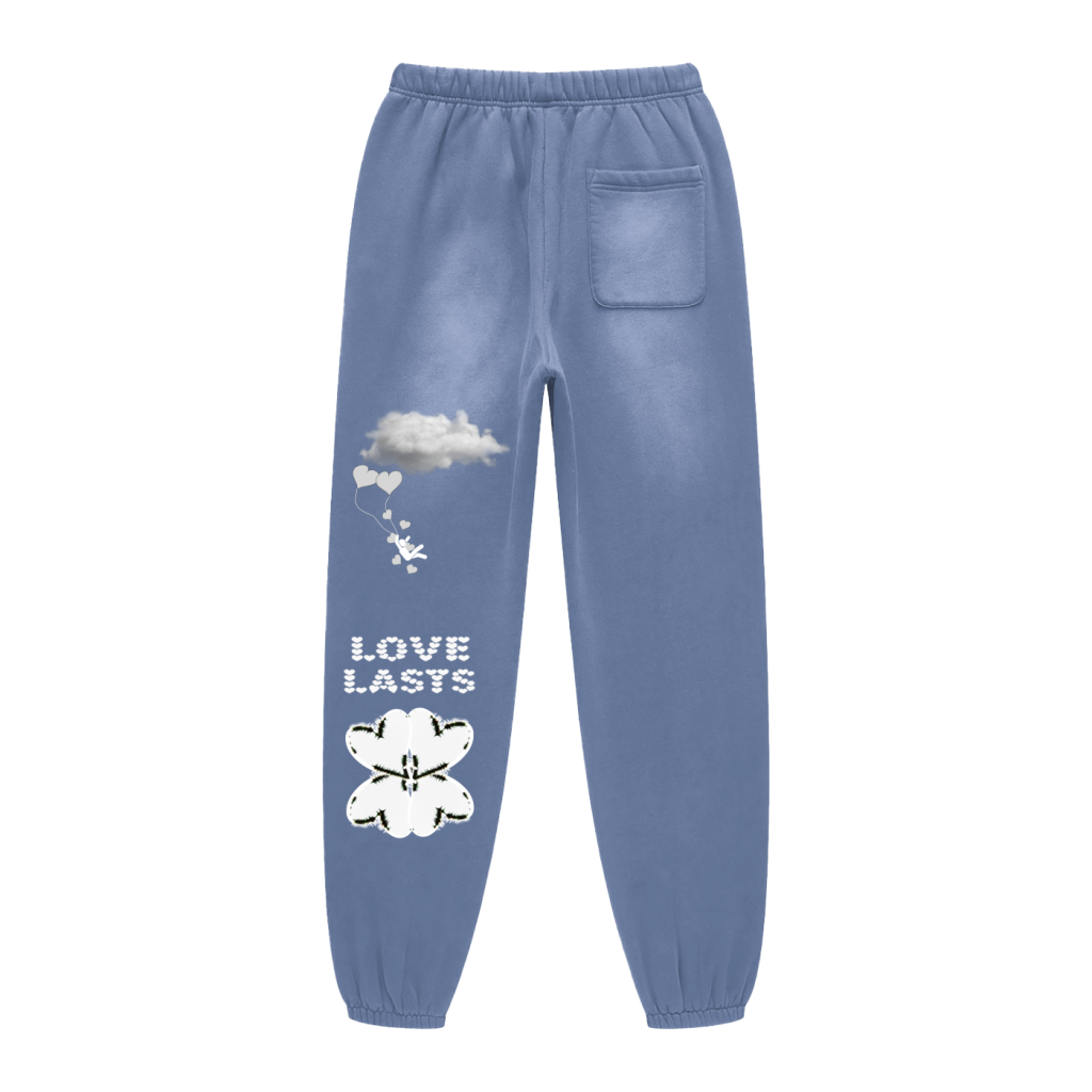 Blue Acid Washed LoveLasts Sweats