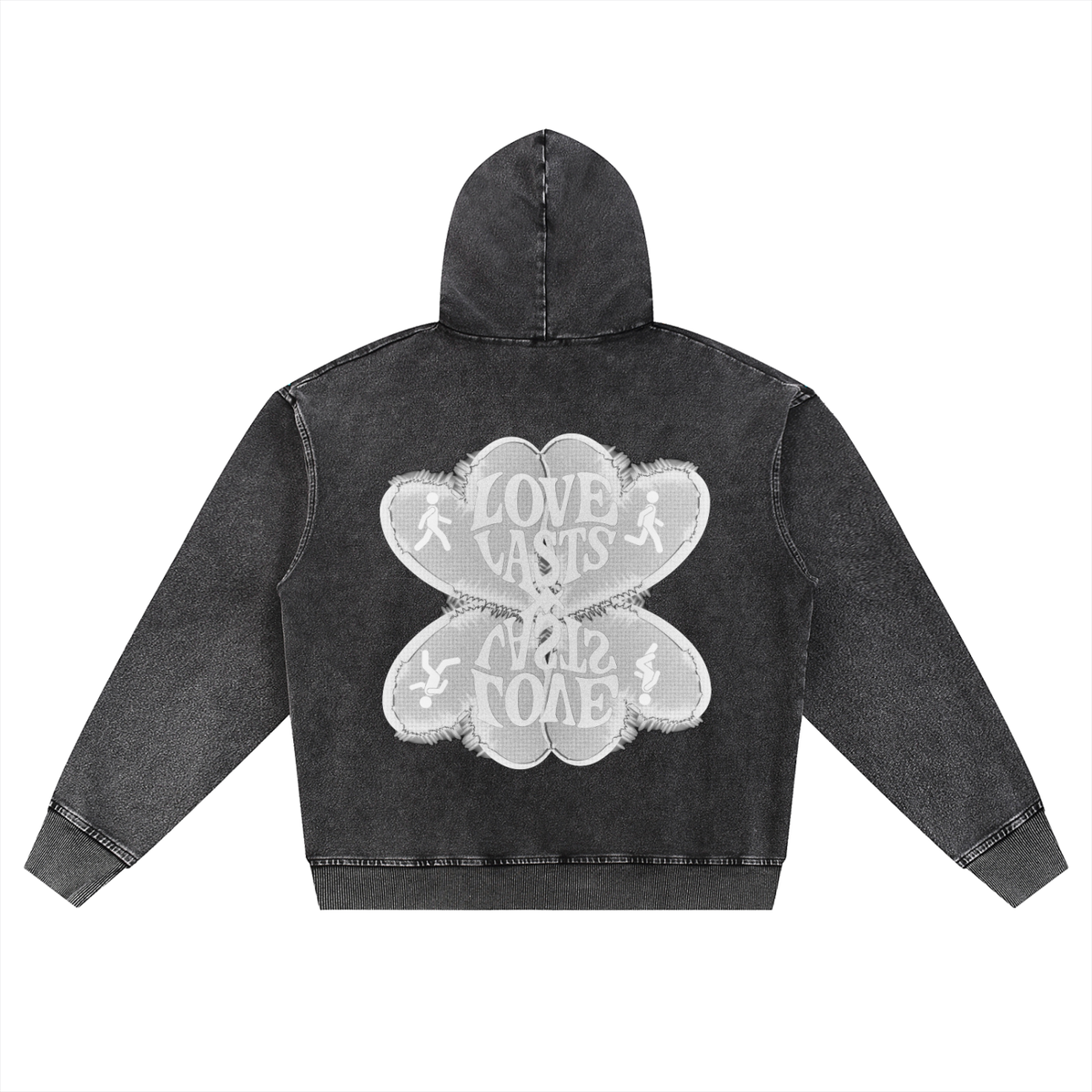 Black LoveLasts Zip-up Hoodie