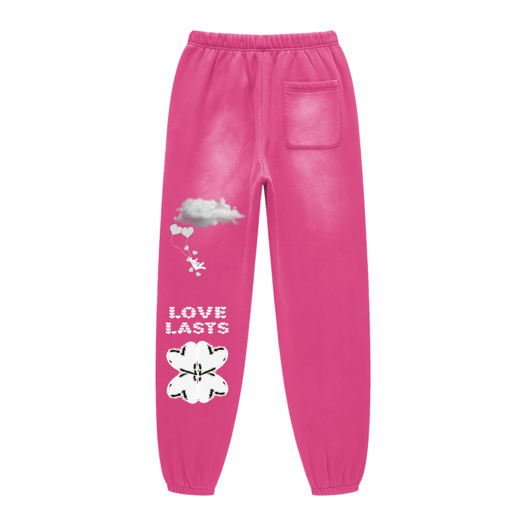 Pink Acid Washed LoveLasts Sweats