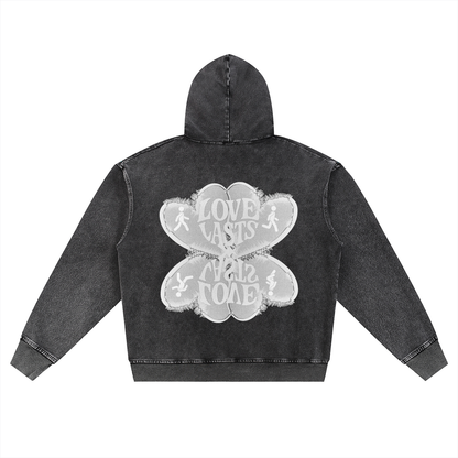 Black LoveLasts Zip-up Hoodie