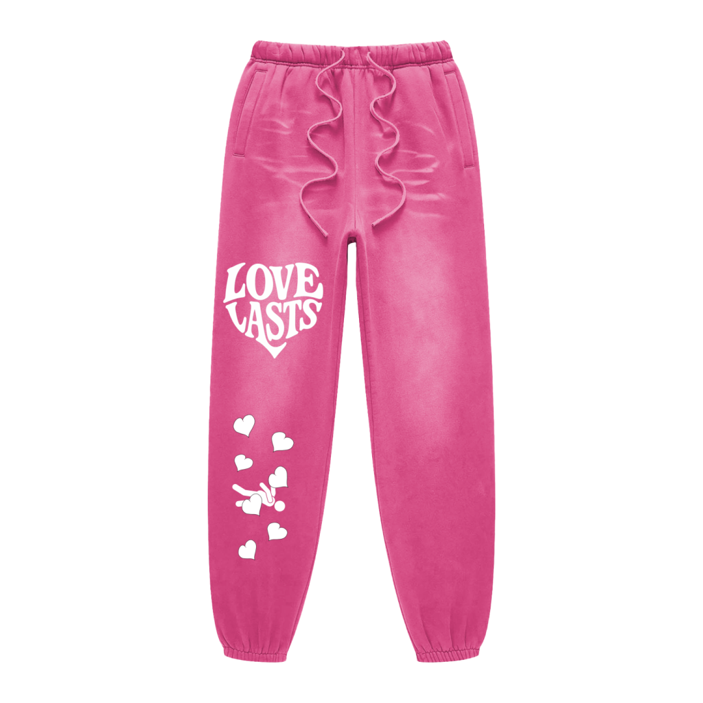 Pink Acid Washed LoveLasts Sweats