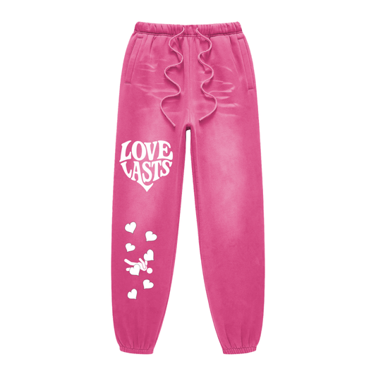 Pink Acid Washed LoveLasts Sweats