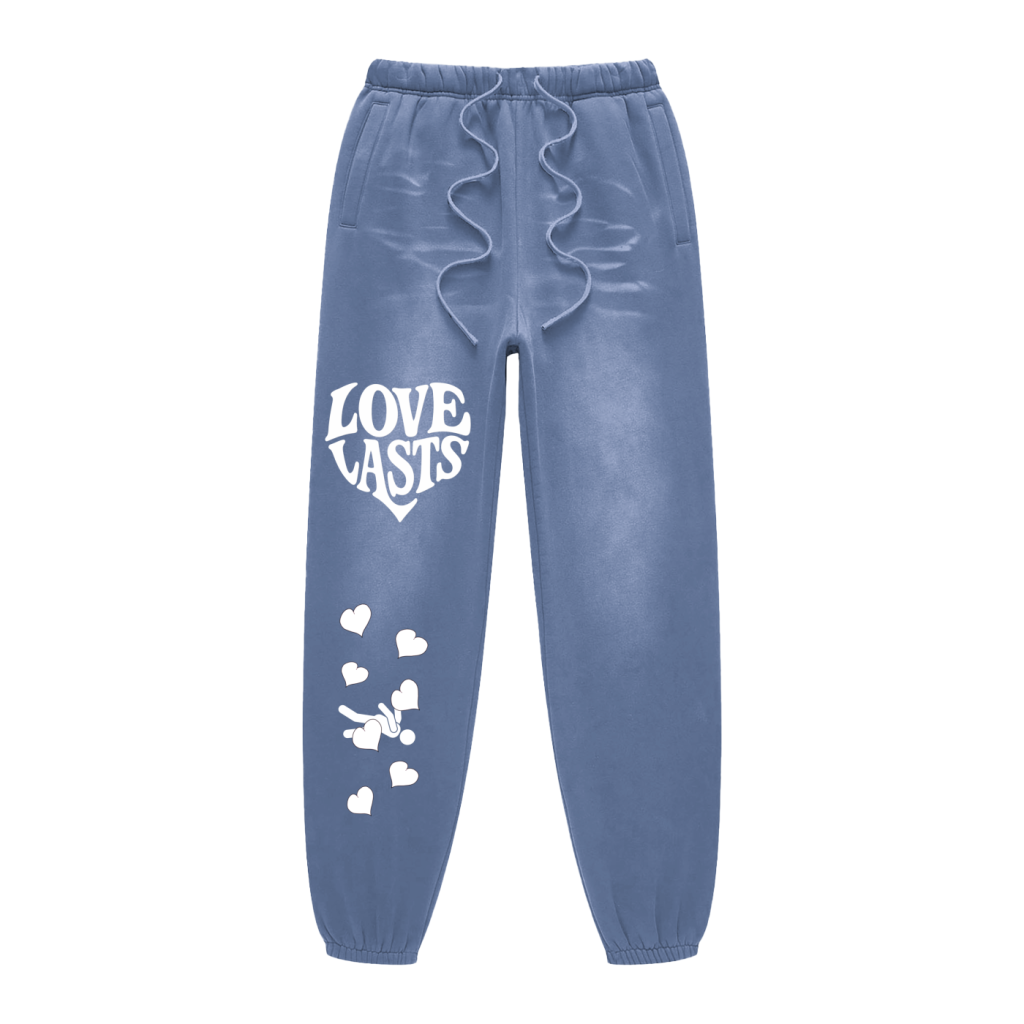 Blue Acid Washed LoveLasts Sweats